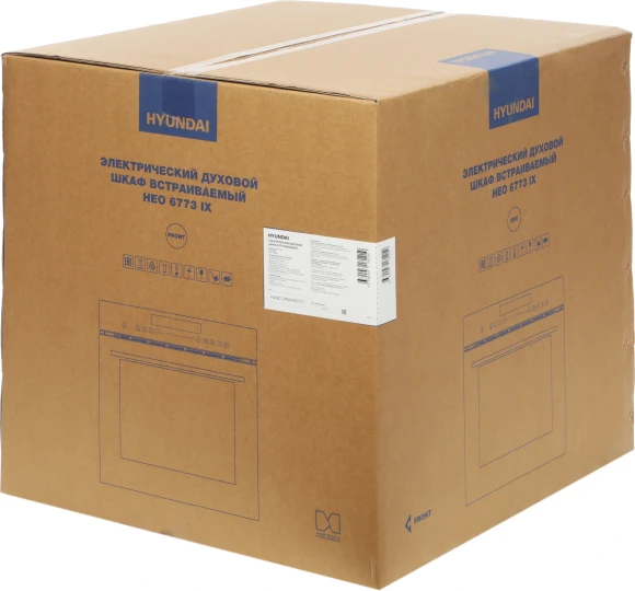 Духовой шкаф Электрический Hyundai HEO 6773 IX черный/нержавеющая сталь