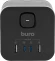 Сетевой разветвитель Buro BU-PW3UC-Plus-B (3 розетки) черный (коробка)