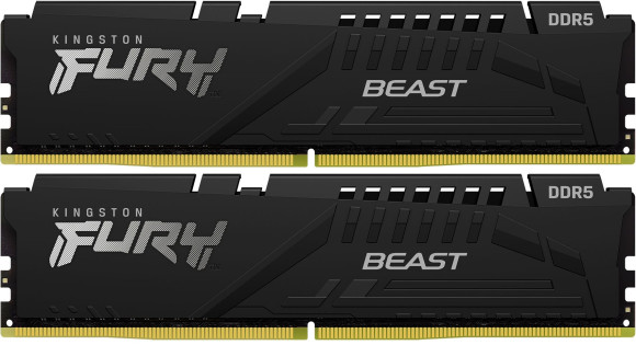 Память DDR5 2x32GB 6000MHz Kingston KF560C36BBEK2-64 Fury Beast Black Expo RTL Gaming PC5-48000 CL36 DIMM 288-pin 1.35В kit single rank с радиатором Ret