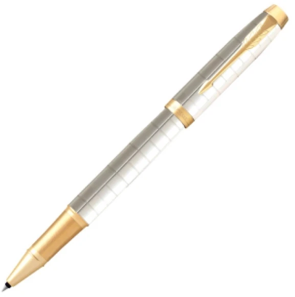 Ручка роллер Parker IM Premium T318 (2143646) Pearl GT F черн. черн. подар.кор.