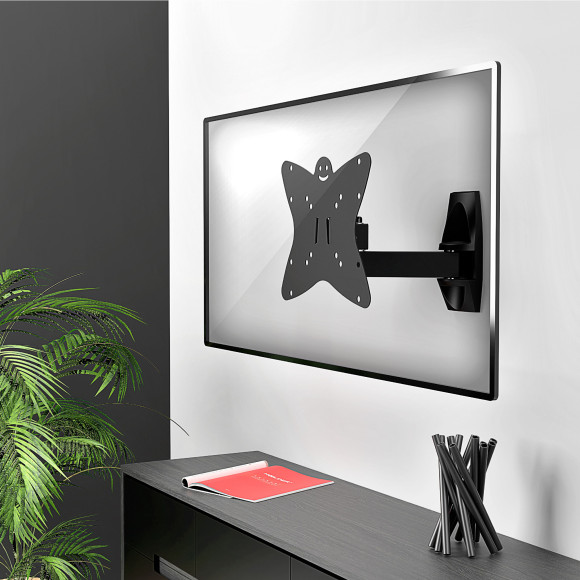 Кронштейн для телевизора Holder LCDS-5037 металлик 20"-37" макс.30кг настенный поворот и наклон Кронштейн для телевизора Holder LCDS-5037 металлик 20"-37" макс.30кг настенный поворот и наклон