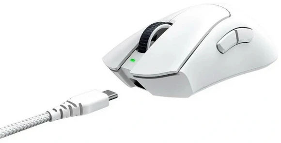 Мышь Razer DeathAdder V3 Pro белый оптическая 30000dpi беспров. USB-C 5but (RZ01-04630200-R3A1)