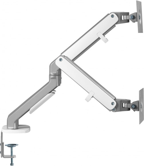Кронштейн для мониторов Ultramounts UM735SIL серый/серебристый 17"-27" макс.7кг крепление к столешнице поворот и наклон Кронштейн для мониторов Ultramounts UM735SIL серый/серебристый 17"-27" макс.7кг крепление к столешнице поворот и наклон