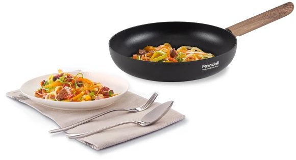 Сковорода Rondell Maple RDA-1938 круглая 26см покрытие: антипригарное ручка несъемная (без крышки) черный