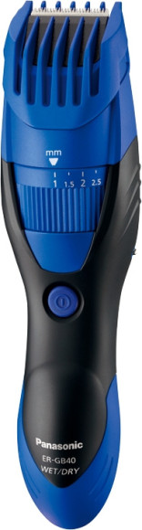 Машинка для стрижки Panasonic ER-GB40-A520 синий/черный (насадок в компл:1шт)
