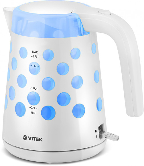 Чайник электрический Vitek VT-7048-01 1.7л. 2200Вт белый корпус: пластик