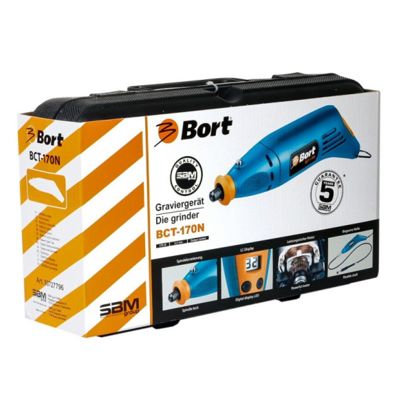 Гравер Bort BCT-170N 170Вт насадок:60 кейс