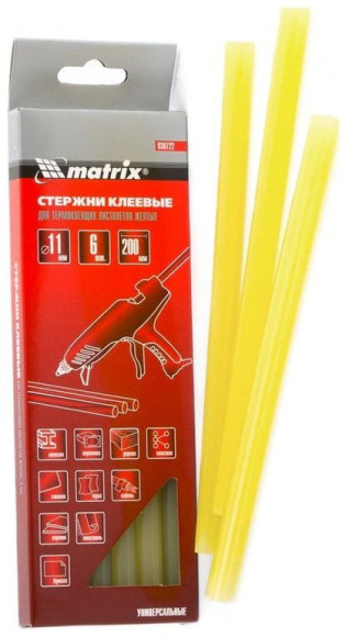 Клеевые стержни для клеевого пистолета Matrix 930722 Клеевые стержни для клеевого пистолета Matrix 930722