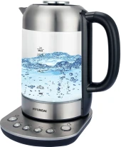 Чайник электрический Hyundai HYK-G8407 1.8л. 2200Вт черный/прозрачный корпус: стекло Чайник электрический Hyundai HYK-G8407 1.8л. 2200Вт черный/прозрачный корпус: стекло