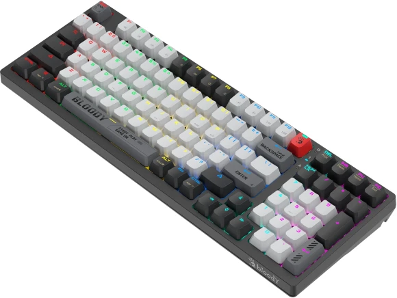 Клавиатура A4Tech Bloody WS98 механическая черный/серый USB беспроводная BT/Radio Multimedia for gamer LED (WS98) Клавиатура A4Tech Bloody WS98 механическая черный/серый USB беспроводная BT/Radio Multimedia for gamer LED (WS98)