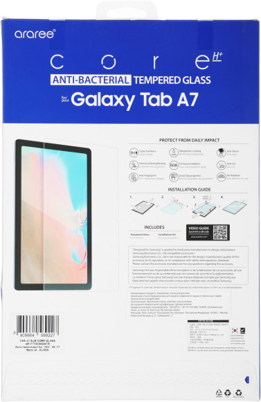 Защитное стекло для экрана Samsung araree Sub Core Premium Tempered Glass Samsung Galaxy Tab A7 1шт. (GP-TTT505KDATR) Защитное стекло для экрана Samsung araree Sub Core Premium Tempered Glass Samsung Galaxy Tab A7 1шт. (GP-TTT505KDATR)