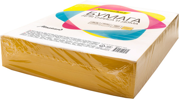 Бумага Silwerhof IG50 A4/80г/м2/500л./горчичный Бумага Silwerhof IG50 A4/80г/м2/500л./горчичный