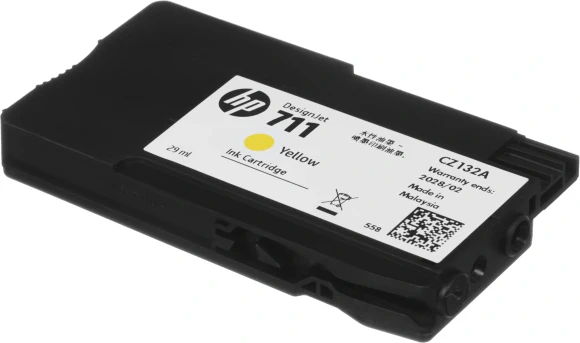 Картридж струйный HP 711 CZ132A желтый (29мл) для HP DJ T120/T520