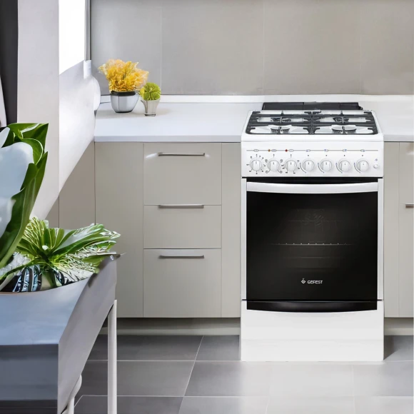 Плита Комбинированная Gefest 5102-02 белый (металлическая крышка) реш.чугун Плита Комбинированная Gefest 5102-02 белый (металлическая крышка) реш.чугун