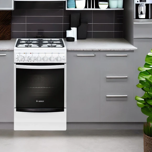 Плита Комбинированная Gefest 5102-02 белый (металлическая крышка) реш.чугун Плита Комбинированная Gefest 5102-02 белый (металлическая крышка) реш.чугун