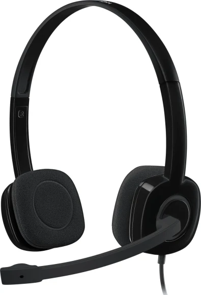 Наушники с микрофоном Logitech H151 черный 1.8м накладные оголовье (981-000590)