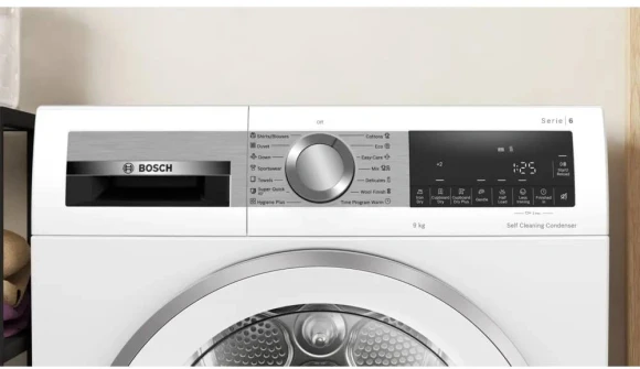 Сушильная машина Bosch WQG24591BY пан.англ. кл.энер.:D макс.загр.:9кг белый