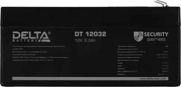 Батарея для ИБП Delta DT 12032 12В 3.3Ач Батарея для ИБП Delta DT 12032 12В 3.3Ач