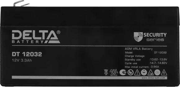 Батарея для ИБП Delta DT 12032 12В 3.3Ач Батарея для ИБП Delta DT 12032 12В 3.3Ач