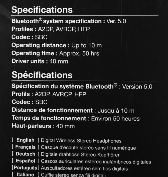 Гарнитура накладные Panasonic RB-HF520BE-K черный беспроводные bluetooth оголовье Гарнитура накладные Panasonic RB-HF520BE-K черный беспроводные bluetooth оголовье