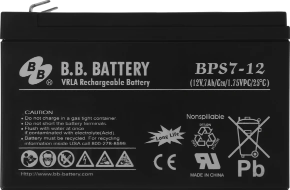 Батарея для ИБП BB BPS 7-12 12В 7Ач Батарея для ИБП BB BPS 7-12 12В 7Ач