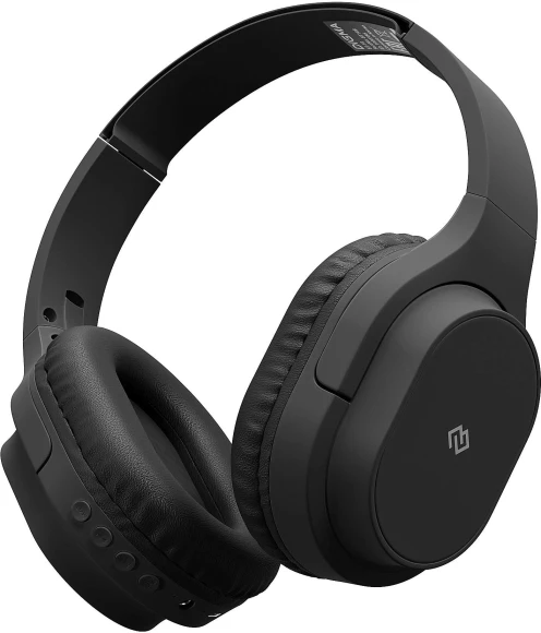 Гарнитура накладные Digma BT-18 черный беспроводные bluetooth оголовье (BT18B)