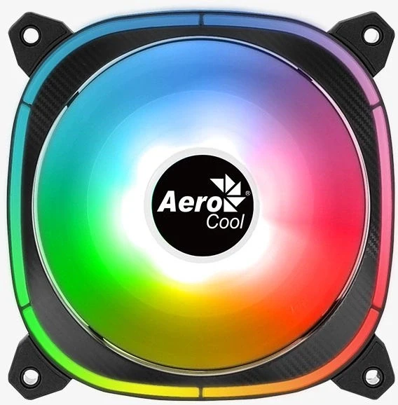 Вентилятор для корпуса Aerocool Astro 12 F ARGB 120х120x25 черный 4-pin (Molex) 21.8дБ (ASTRO 12 F ARGB PWM 4P) Ret