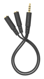 Адаптер аудио A4Tech AD-3P 2xJack 3.5 (f)/Jack 3.5 (m) 0.2м. черный Адаптер аудио A4Tech AD-3P 2xJack 3.5 (f)/Jack 3.5 (m) 0.2м. черный