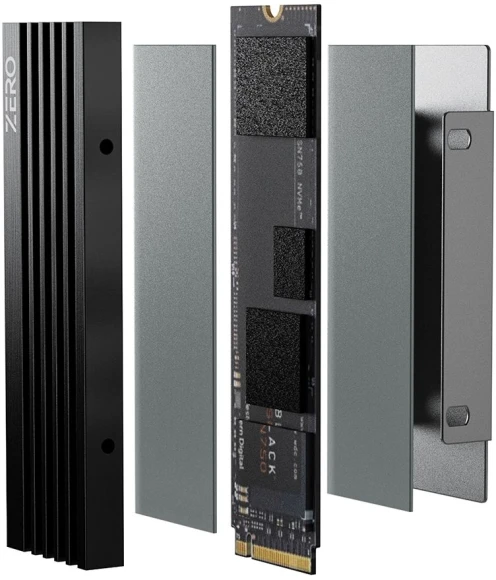 Радиатор для SSD ID-Cooling Zero M05 черный алюминий Ret Радиатор для SSD ID-Cooling Zero M05 черный алюминий Ret