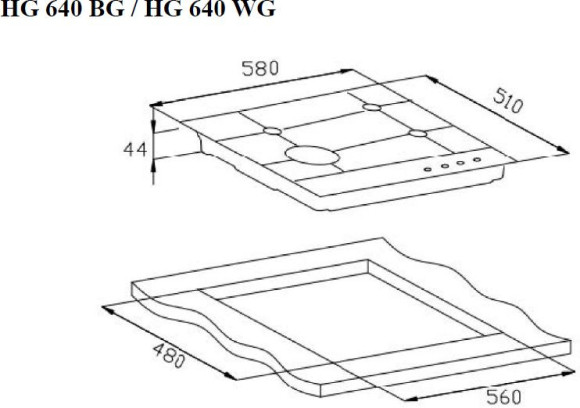 Газовая варочная поверхность Weissgauff HG 640 BG черный Газовая варочная поверхность Weissgauff HG 640 BG черный