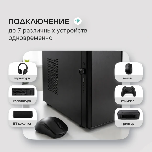 Адаптер USB Buro BU-BT502 BT5.0+EDR class 1.5 20м черный Адаптер USB Buro BU-BT502 BT5.0+EDR class 1.5 20м черный