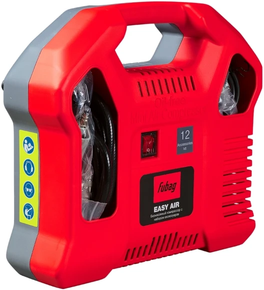 Компрессор поршневой Fubag Easy Air безмасляный 180л/мин 1200Вт красный/черный