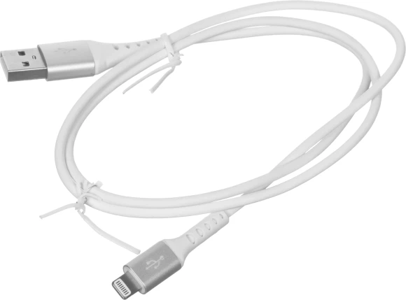 Кабель Cactus CS-LG.USB.A-0.8 USB (m)-Lightning (m) 0.8м белый блистер Кабель Cactus CS-LG.USB.A-0.8 USB (m)-Lightning (m) 0.8м белый блистер