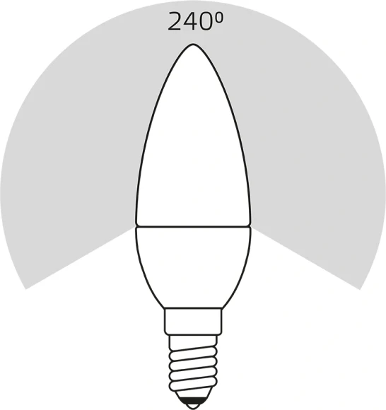 Лампа светодиодная Gauss Elementary 10Вт цок.:E14 свеча 220B св.свеч.бел.нейт. C37 (упак.:1шт) (33120)