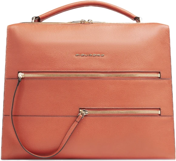 Деловая сумка Piquadro Patricia CA6774W140/BLU с отделением для ноутбука 14" темно-синяя натур.кожа