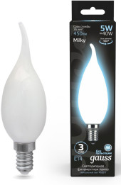 Лампа филам. Gauss Filament Vintage 6Вт цок.:E27 эдисон 220B св.свеч.бел.нейт. (упак.:1шт) (157802205)
