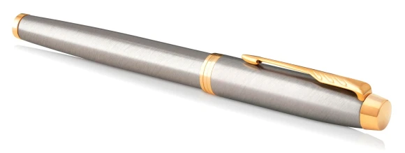 Ручка роллер Parker IM Core T321 (1931663) Brushed Metal GT F черн. черн. подар.кор.