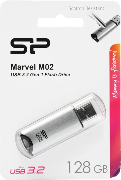 Флеш Диск Silicon Power 128GB Marvel M02 SP128GBUF3M02V1S USB3.0 серебристый Флеш Диск Silicon Power 128GB Marvel M02 SP128GBUF3M02V1S USB3.0 серебристый