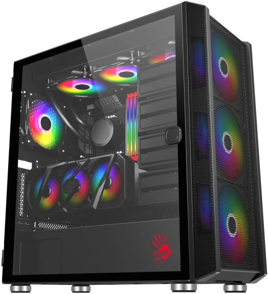 Корпус Bloody BD-CC116 черный без БП ATX 8x120mm 1xUSB2.0 1xUSB3.0 audio bott PSU