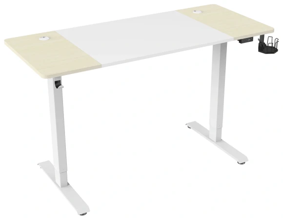 Стол для компьютера Cactus CS-EDL-WWD электропривод столешница МДФ белый дуб молочный каркас белый 140x72x60см