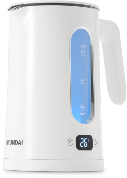 Чайник электрический Hyundai HYK-G5510 1.5л. 2200Вт белый/прозрачный корпус: стекло Чайник электрический Hyundai HYK-G5510 1.5л. 2200Вт белый/прозрачный корпус: стекло