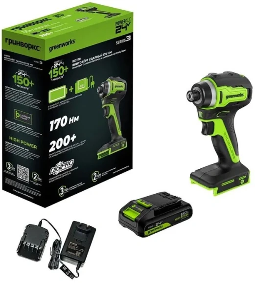 Гайковерт Greenworks IW5500 аккум. патрон:квад.1/2" (3805007CUG)