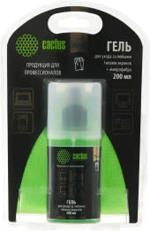Чистящий набор (салфетки + гель) Cactus CS-S3004BL для экранов и оптики блистер 1шт 25х25см 200мл Чистящий набор (салфетки + гель) Cactus CS-S3004BL для экранов и оптики блистер 1шт 25х25см 200мл