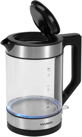 Чайник электрический Hyundai HYK-G3509 1.7л. 2200Вт черный/прозрачный корпус: стекло/пластик Чайник электрический Hyundai HYK-G3509 1.7л. 2200Вт черный/прозрачный корпус: стекло/пластик