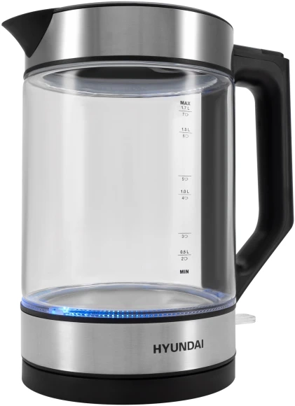 Чайник электрический Hyundai HYK-G3509 1.7л. 2200Вт черный/прозрачный корпус: стекло/пластик Чайник электрический Hyundai HYK-G3509 1.7л. 2200Вт черный/прозрачный корпус: стекло/пластик