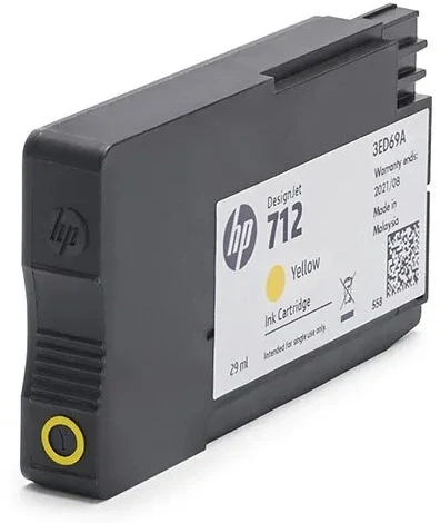Картридж струйный HP 712 3ED79A желтый тройная упак. (29мл) для HP DJ Т230/630 Картридж струйный HP 712 3ED79A желтый тройная упак. (29мл) для HP DJ Т230/630