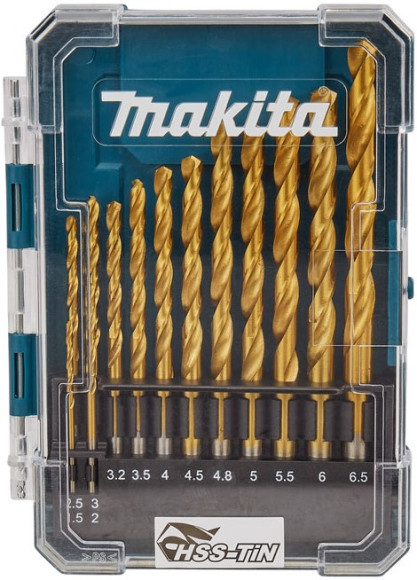 Набор сверл Makita D-72855 по металлу (13пред.) для дрелей Набор сверл Makita D-72855 по металлу (13пред.) для дрелей