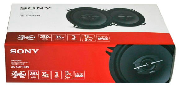 Колонки автомобильные Sony XS-GTF1339 (без решетки) 230Вт 89дБ 4Ом 13см (5дюйм) (ком.:2кол.) коаксиальные трехполосные Колонки автомобильные Sony XS-GTF1339 (без решетки) 230Вт 89дБ 4Ом 13см (5дюйм) (ком.:2кол.) коаксиальные трехполосные