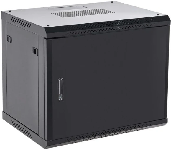 Шкаф коммутационный Rexant (04-1266-122) настенный 12U 600x600мм пер.дв.металл черный 230град. металл