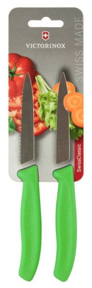 Набор ножей кухон. Victorinox Swiss Classic 6.7796.L4B компл.:2предм. салатовый блистер